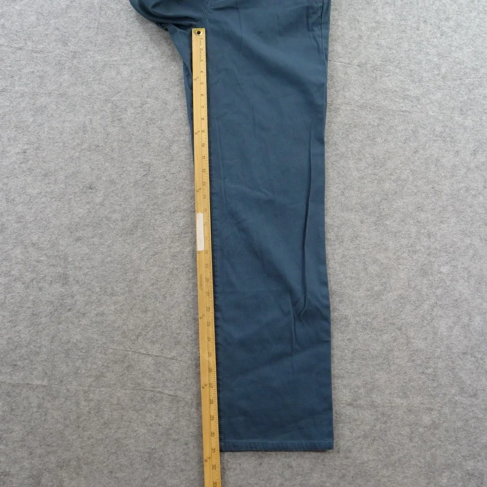 Tenore Pants Mens 30 Blue Flat Front Chinos Mid Rise Casual Cotton